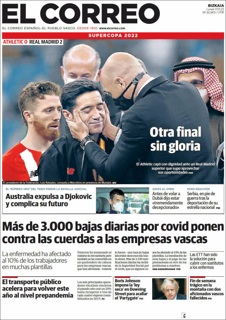 Portada de El Correo (España)