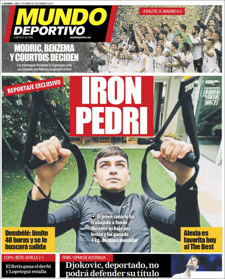 Portada de El Mundo Deportivo (Espagne)