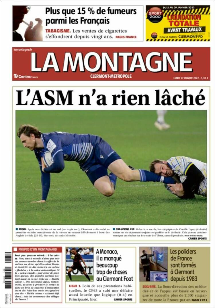 Portada de La Montagne (Francia)