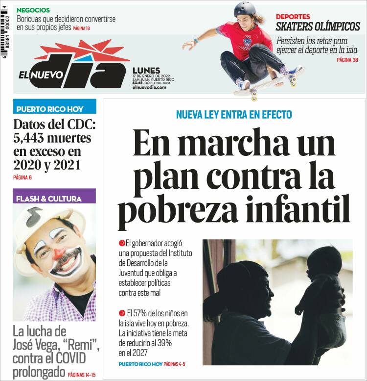 Portada de El Nuevo Día (Puerto Rico)