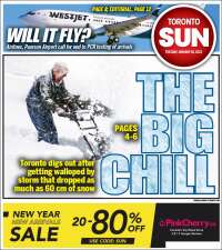 Portada de The Toronto Sun (Canadá)