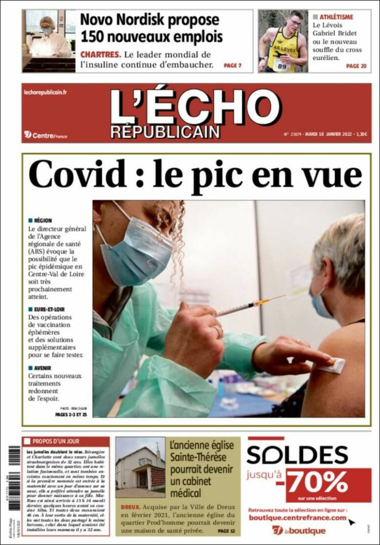 Portada de L'Echo Républicain (France)