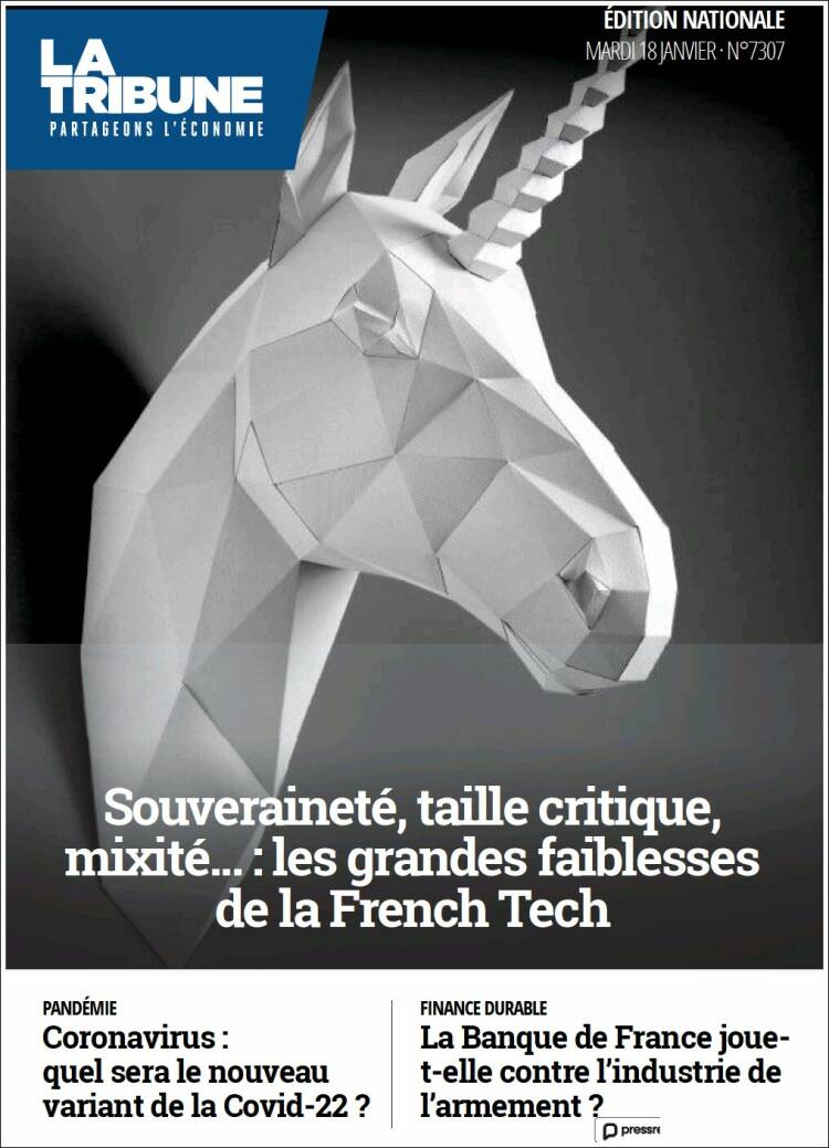 Portada de La Tribune (Francia)