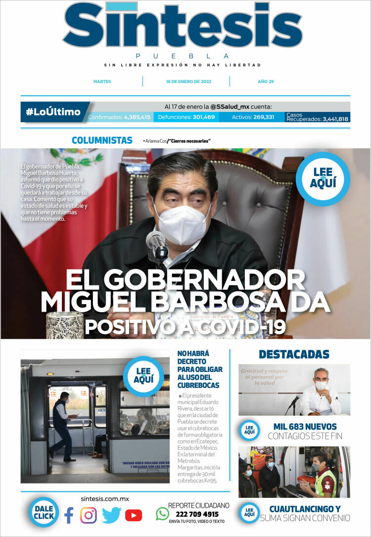 Portada de Síntesis - Puebla (Mexique)