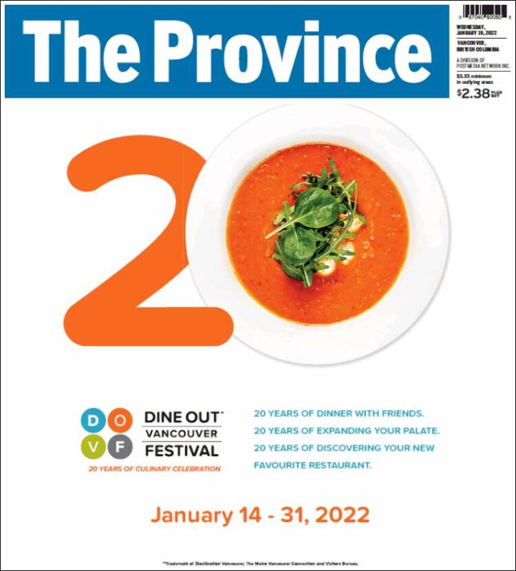 Portada de The Province (Canadá)