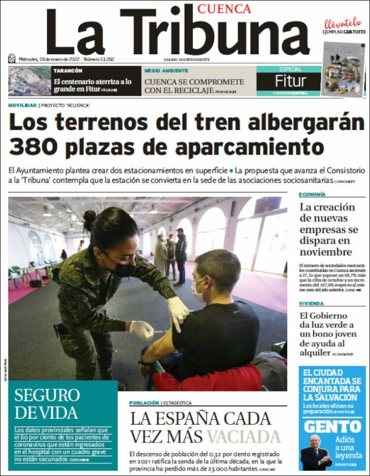 Portada de La Tribuna de Cuenca (España)
