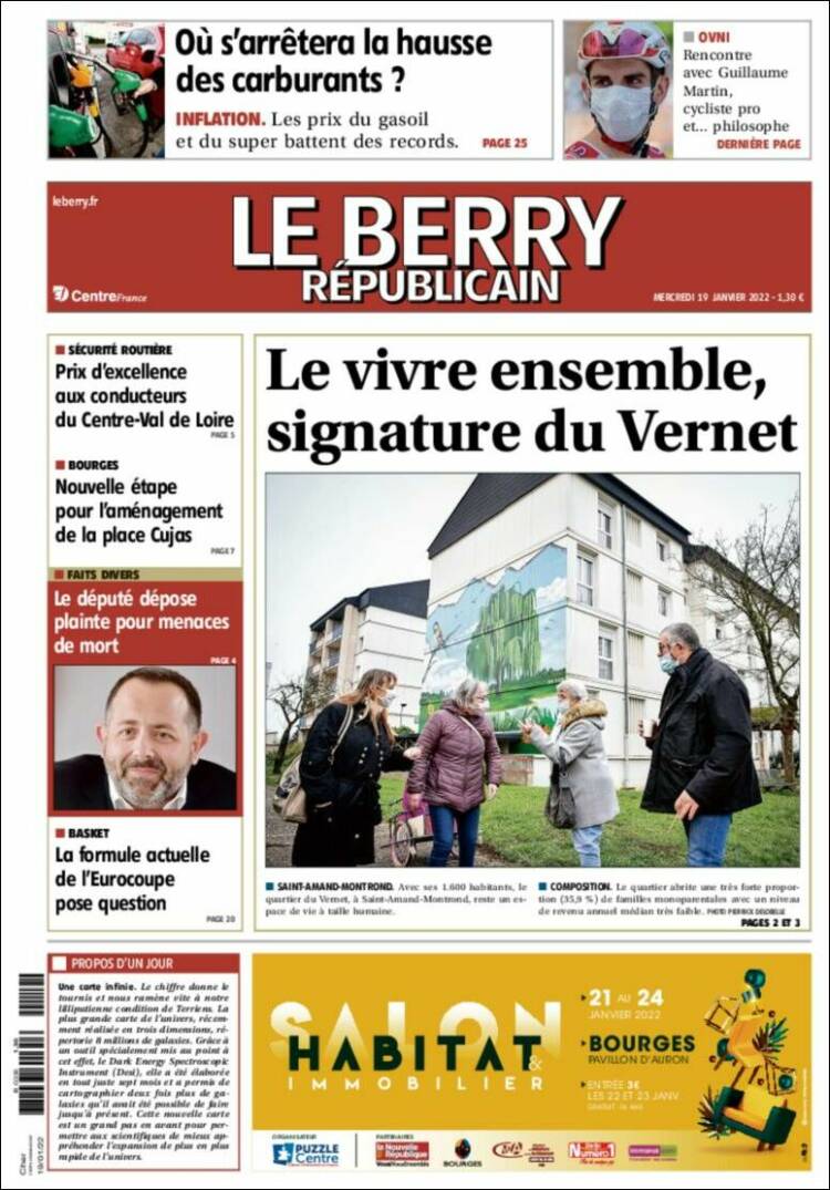 Portada de Berry Republicain (Francia)