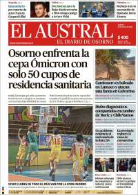 Portada de El Austral de Osorno (Chile)