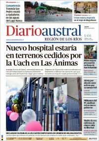 Portada de El Diario Austral de Valdivia (Chile)