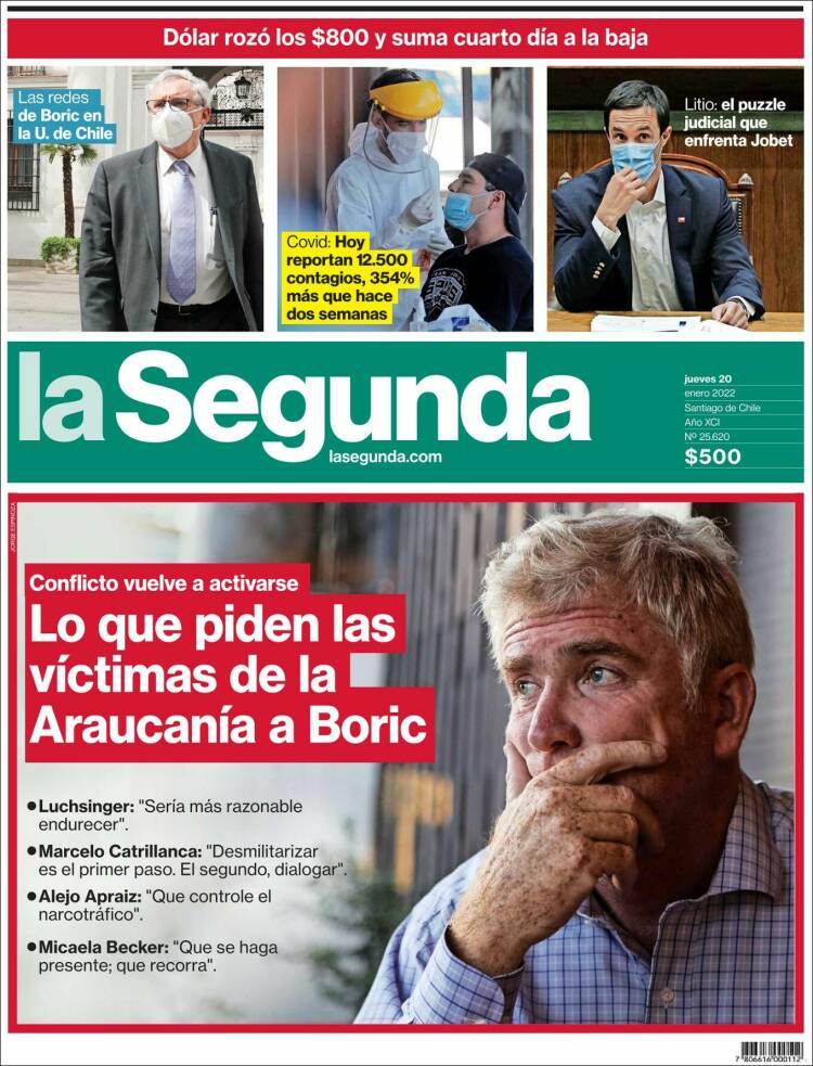 Portada de La Segunda (Chile)