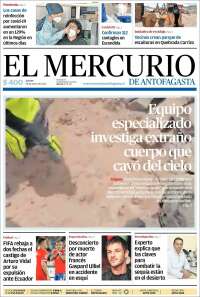 Portada de El Mercurio de Antofagasta (Chile)