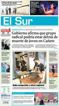 Portada de El Sur (Chile)