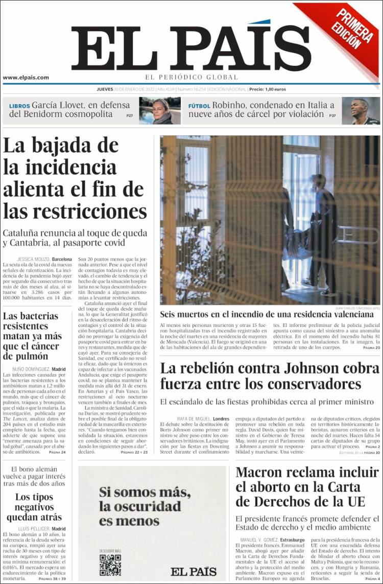 Portada de El País (Espa&ntilde;a)