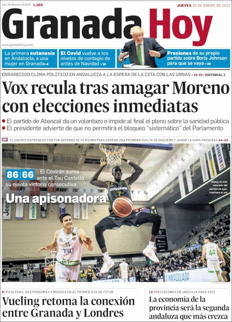 Portada de Granada Hoy (Espa&ntilde;a)