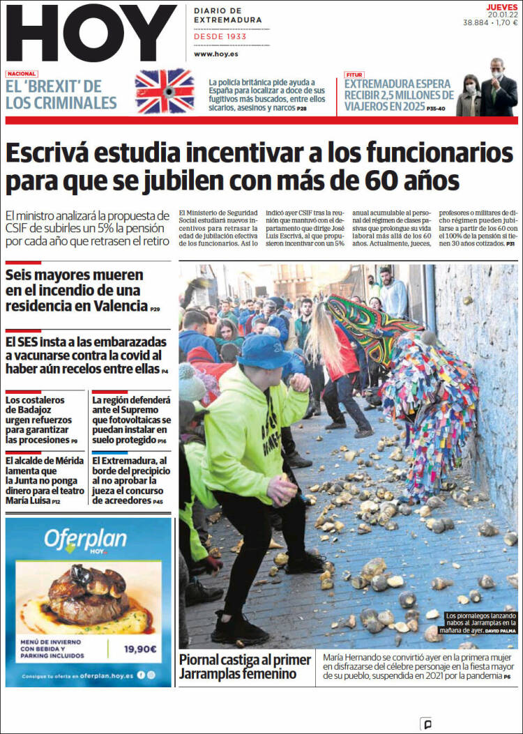 Portada de Hoy - Caceres (Espa&ntilde;a)