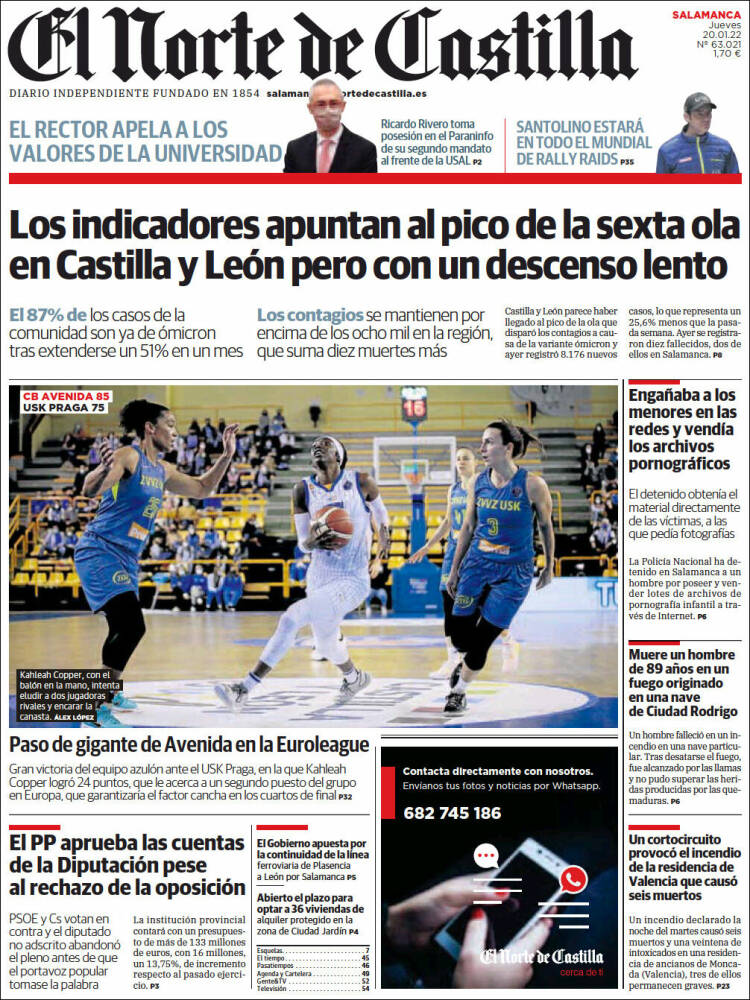 Portada de Norte de Castilla - Salamanca (Espa&ntilde;a)