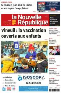 Portada de La Nouvelle Republique (Francia)