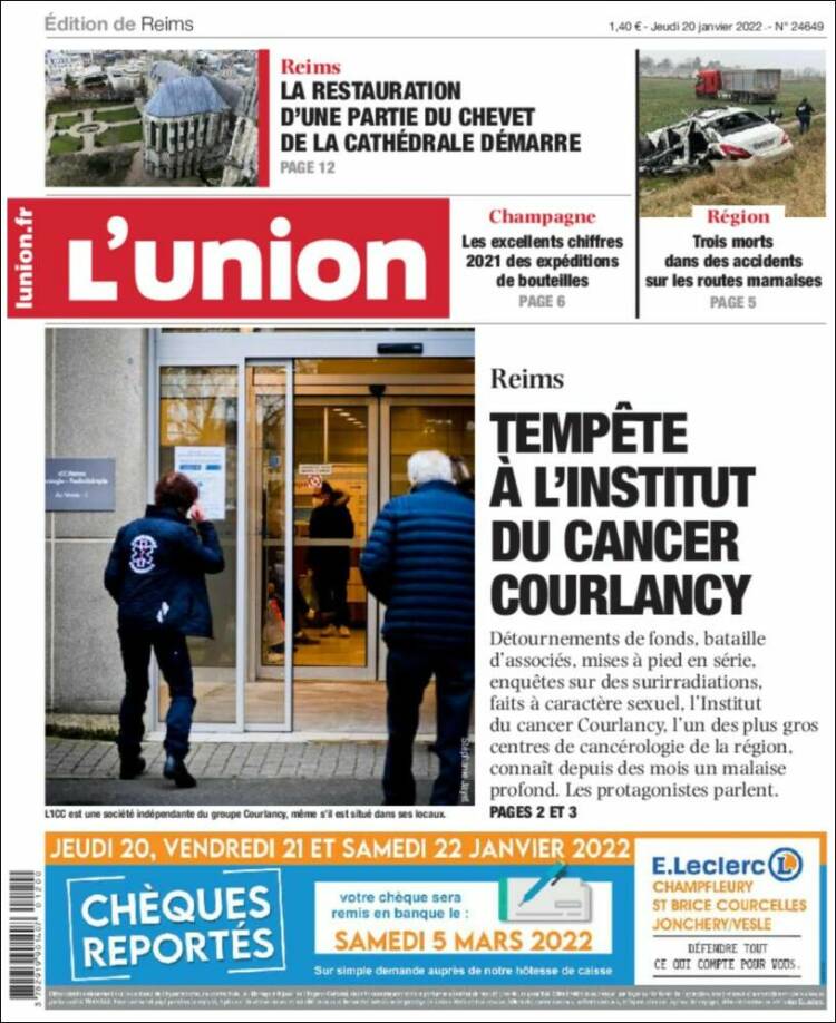 Portada de L'Union (Francia)