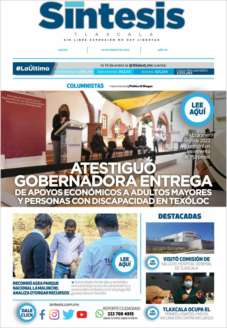 Portada de Síntesis de Tlaxcala (M&eacute;xico)