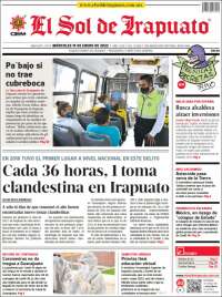 Portada de El Sol de Irapuato (M&eacute;xico)