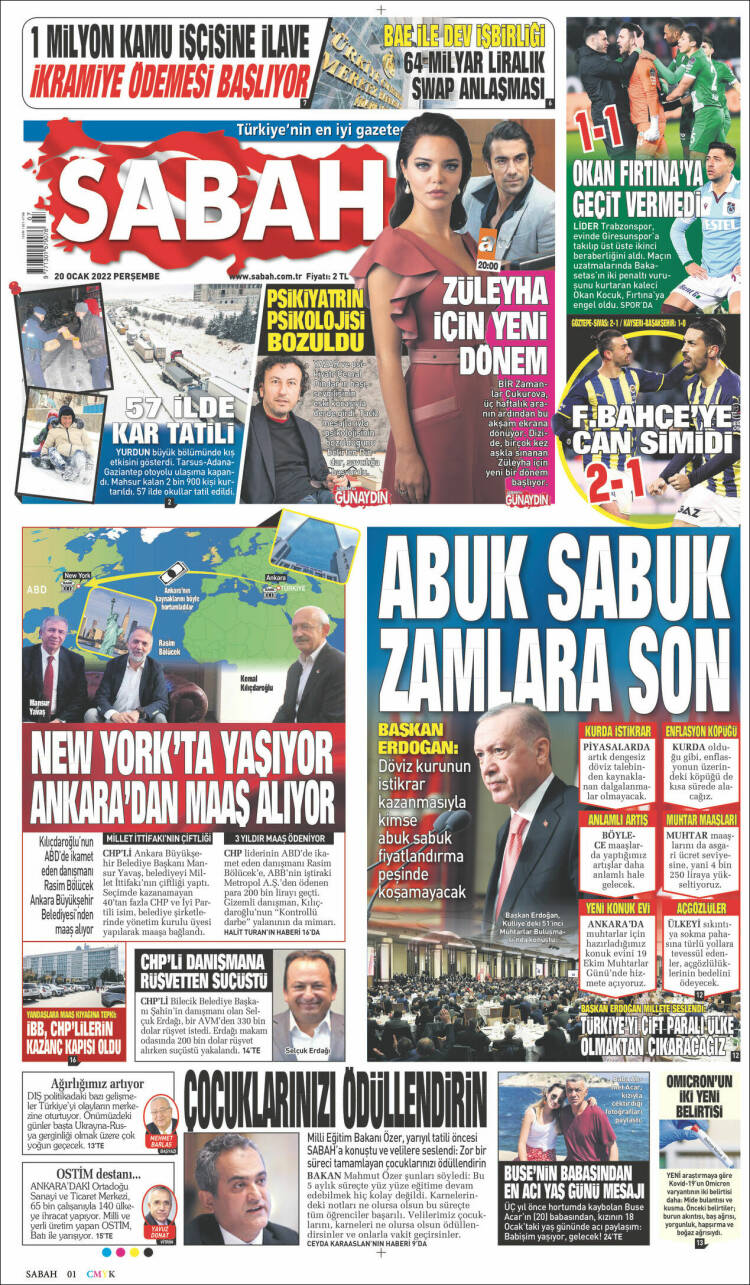 Portada de Sabah (Turqu&iacute;a)