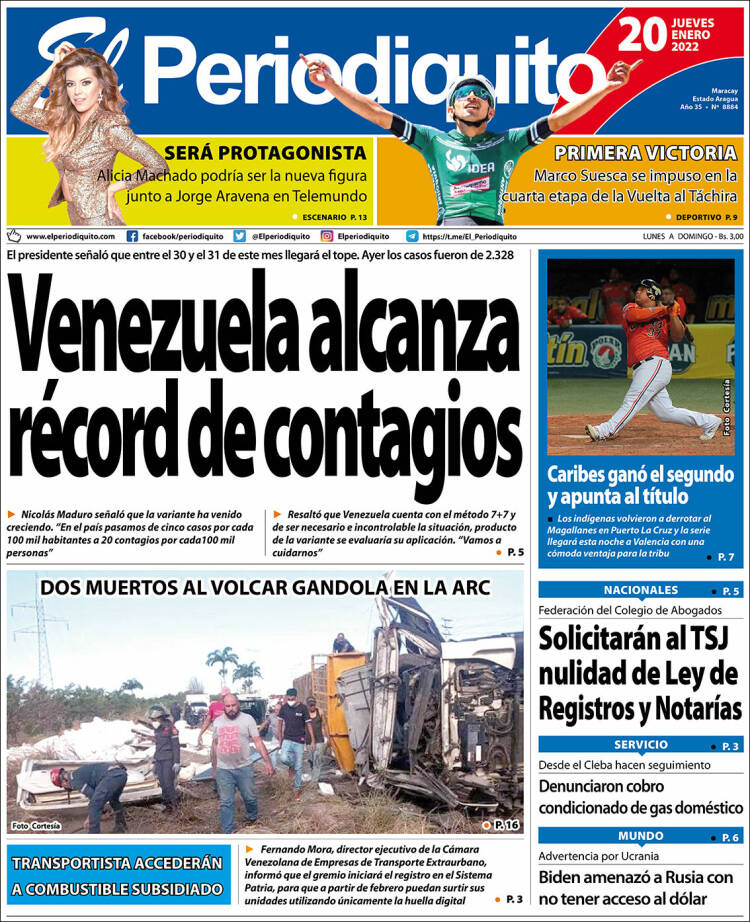 Portada de Periodiquito de Aragua (Venezuela)