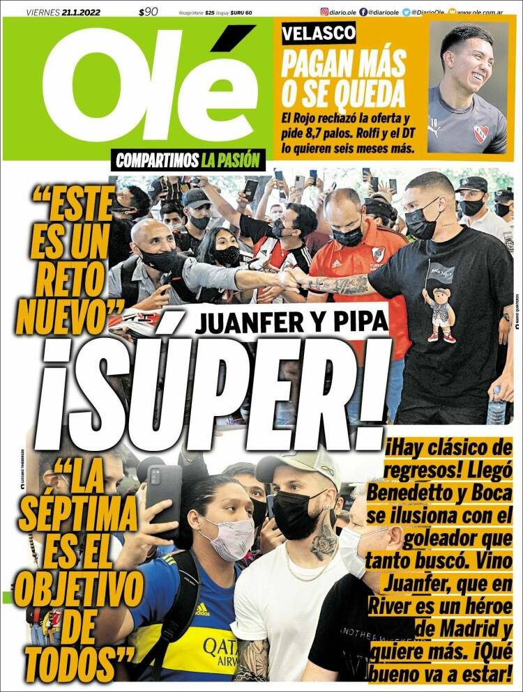 Portada de Olé (Argentina)