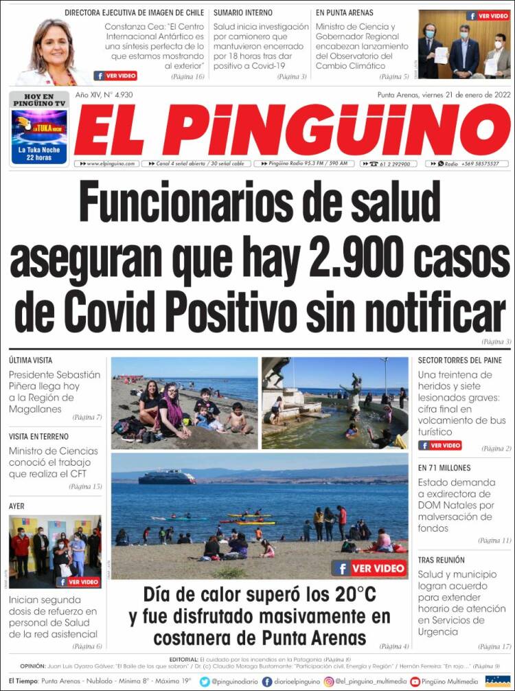 Portada de El Pingüino (Chile)