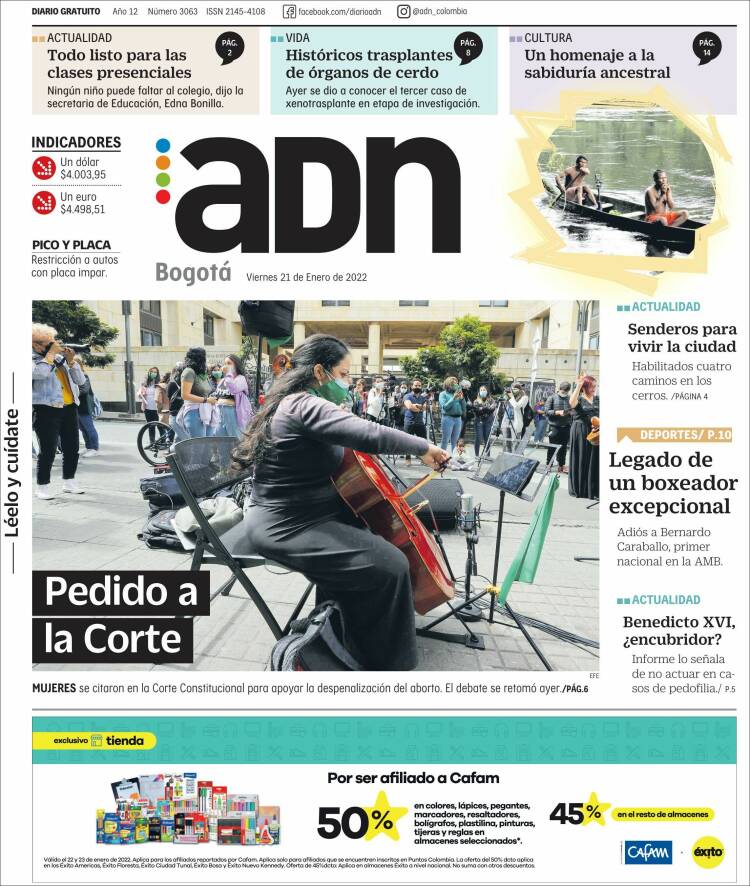 Portada de ADN - Bogotá (Colombia)