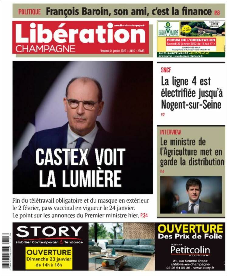 Portada de Libération Champagne (Francia)