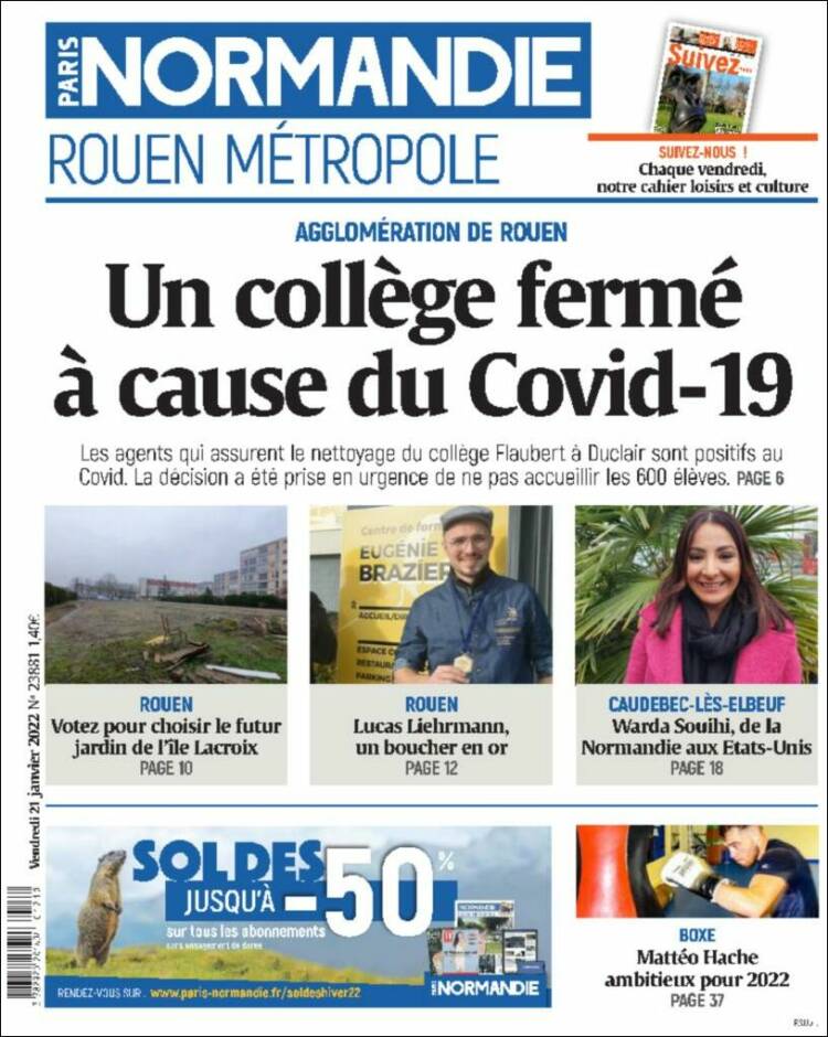 Portada de Paris Normandie (Francia)