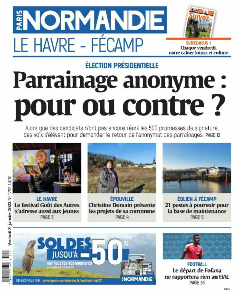 Portada de Progres de Fecamp (Francia)