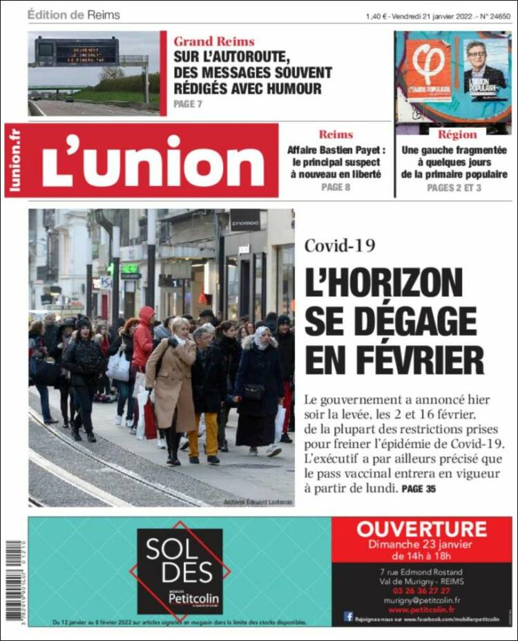Portada de L'Union (Francia)