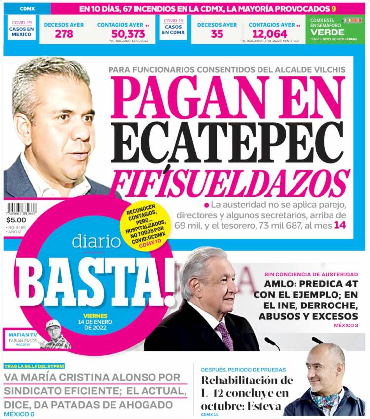 Portada de Diario Basta (M&eacute;xico)