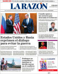 Portada de La Razón (España)