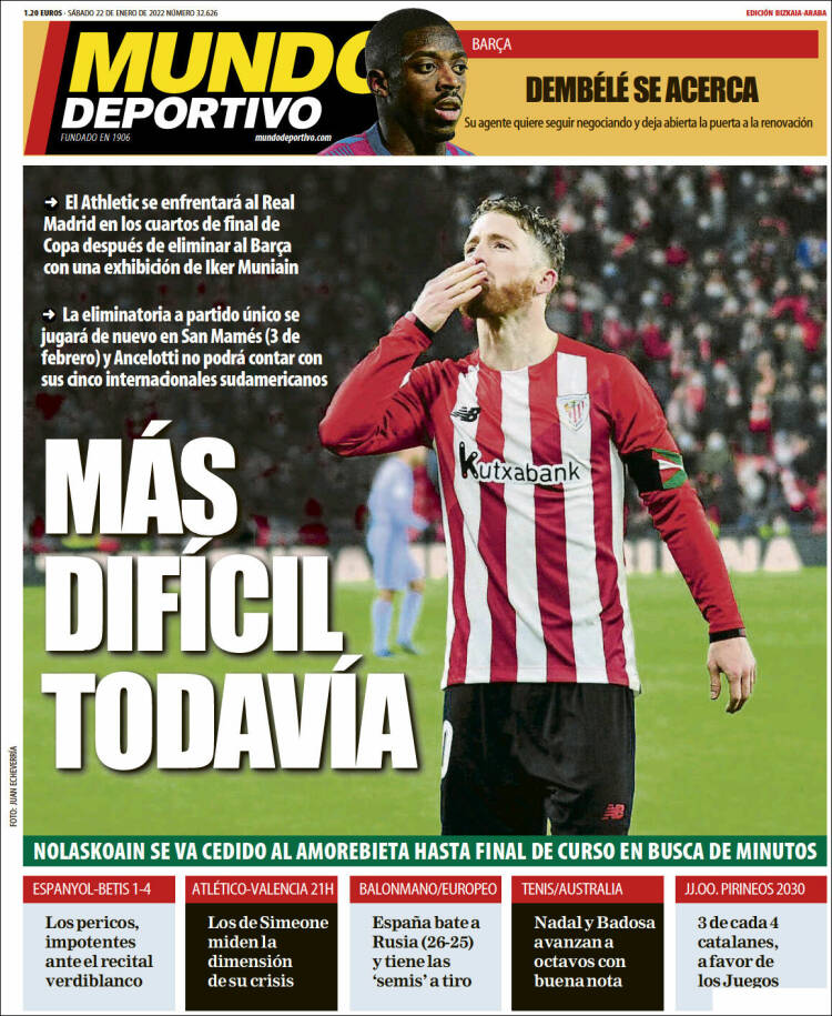 Portada de Mundo Deportivo Bizkaia (España)