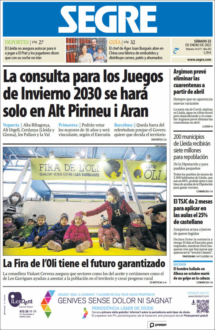 Portada de Segre  (España)
