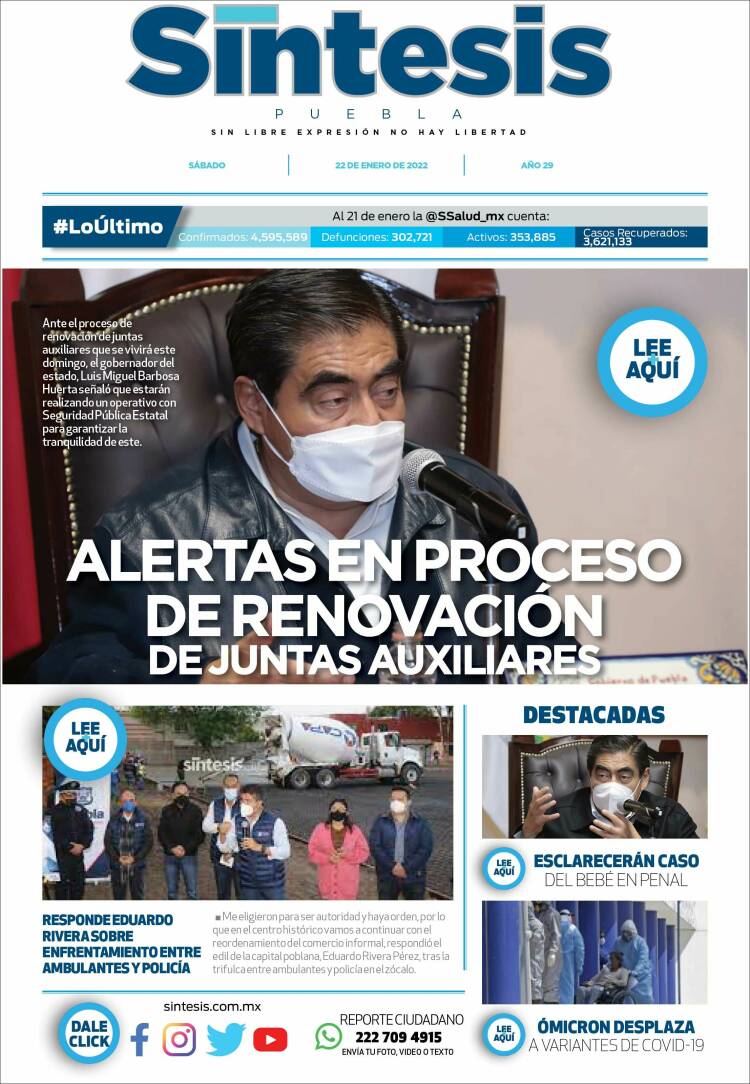 Portada de Síntesis - Puebla (M&eacute;xico)