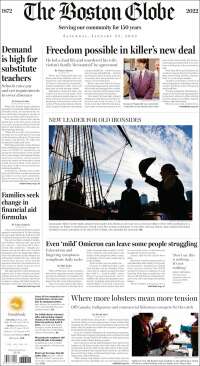 Portada de Boston Globe (USA)