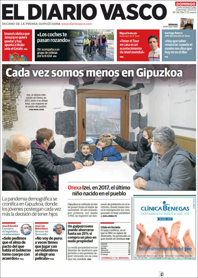 Portada de Diario Vasco (España)