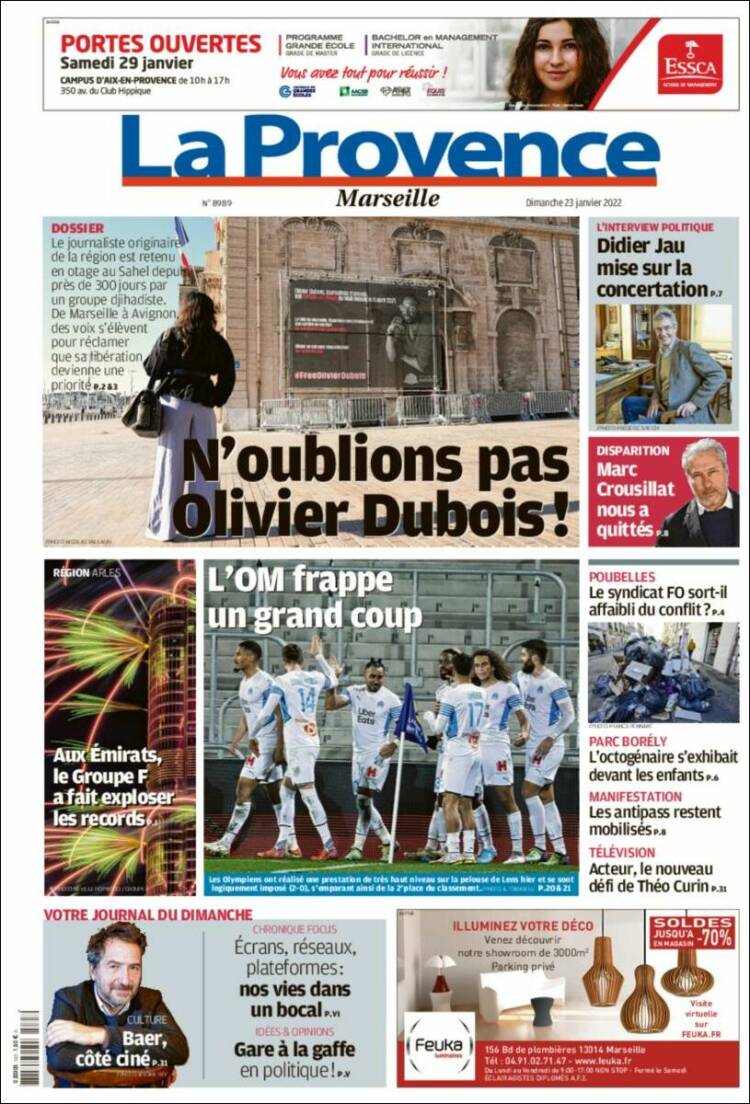 Portada de La Provence (Francia)