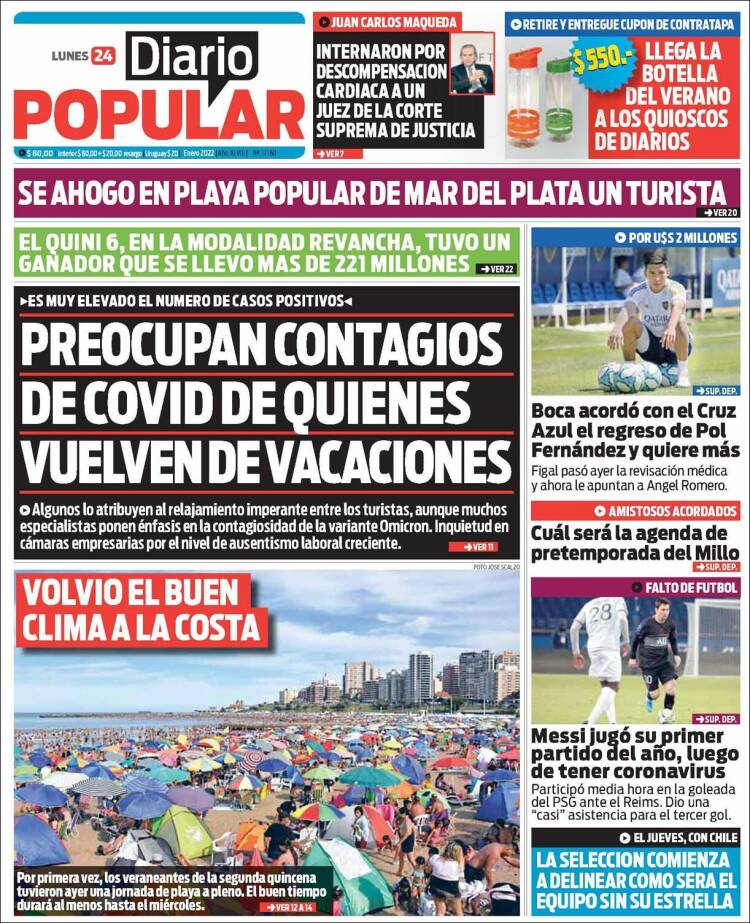 Portada de Diario Popular (Argentina)