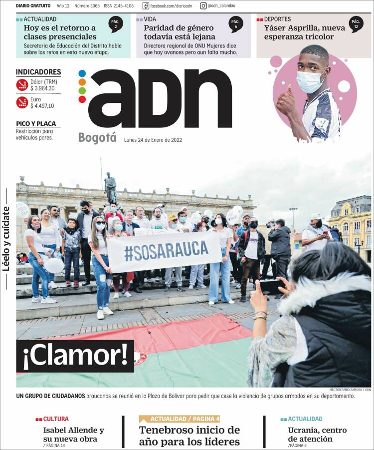 Portada de ADN - Bogotá (Colombia)