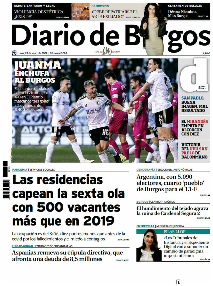Portada de Diario de Burgos (Espa&ntilde;a)