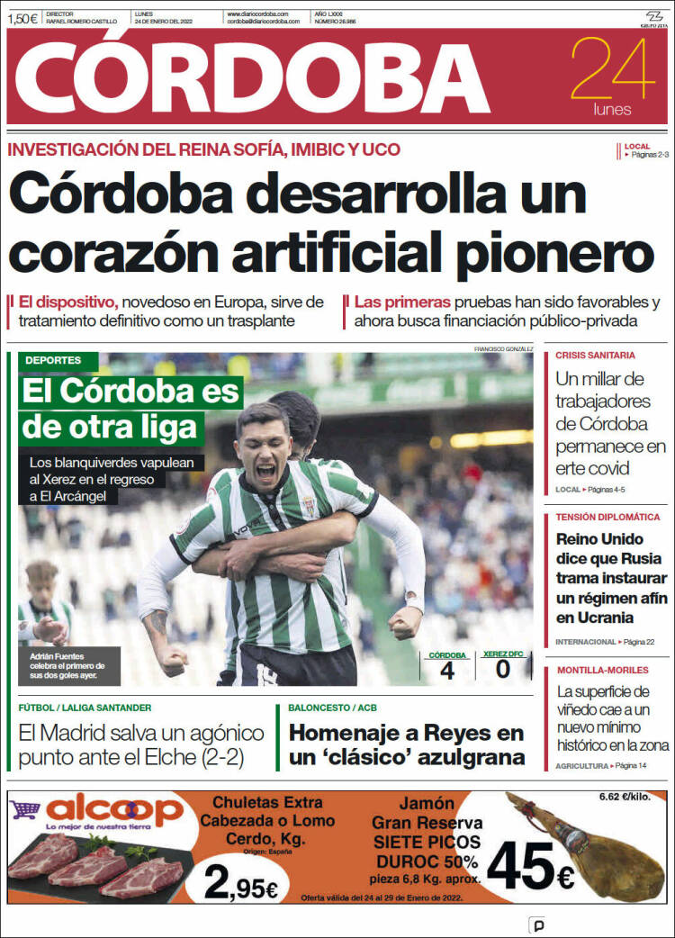 Portada de Diario de Córdoba (Espa&ntilde;a)