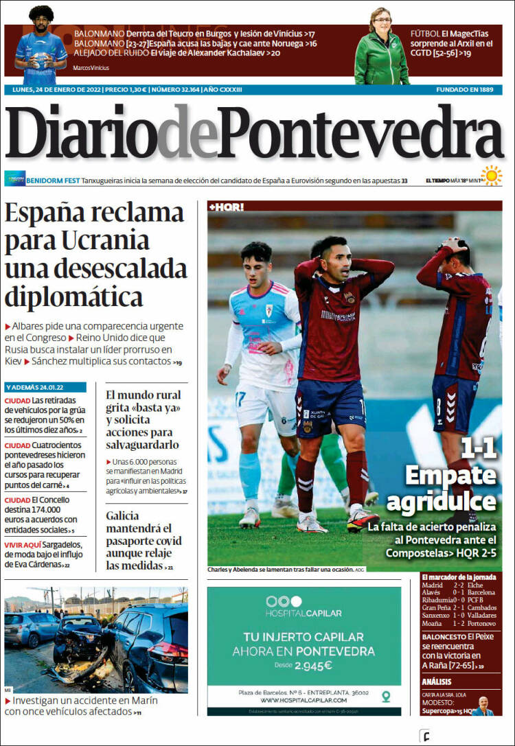 Portada de Diario de Pontevedra (Espa&ntilde;a)