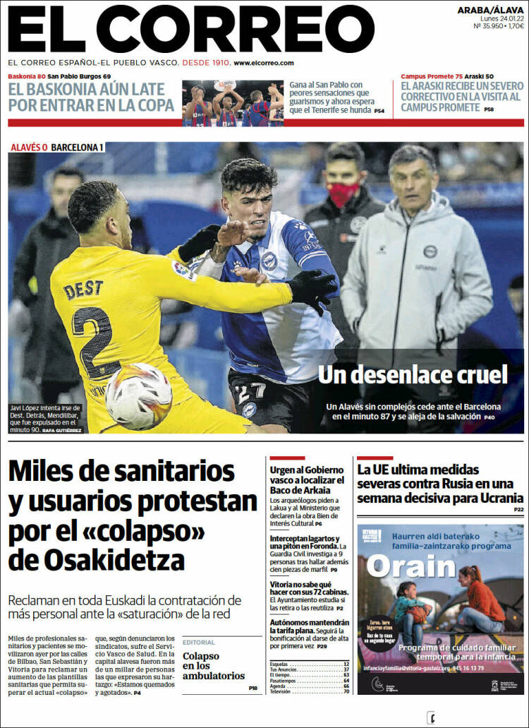 Portada de El Correo - Álava (Espa&ntilde;a)