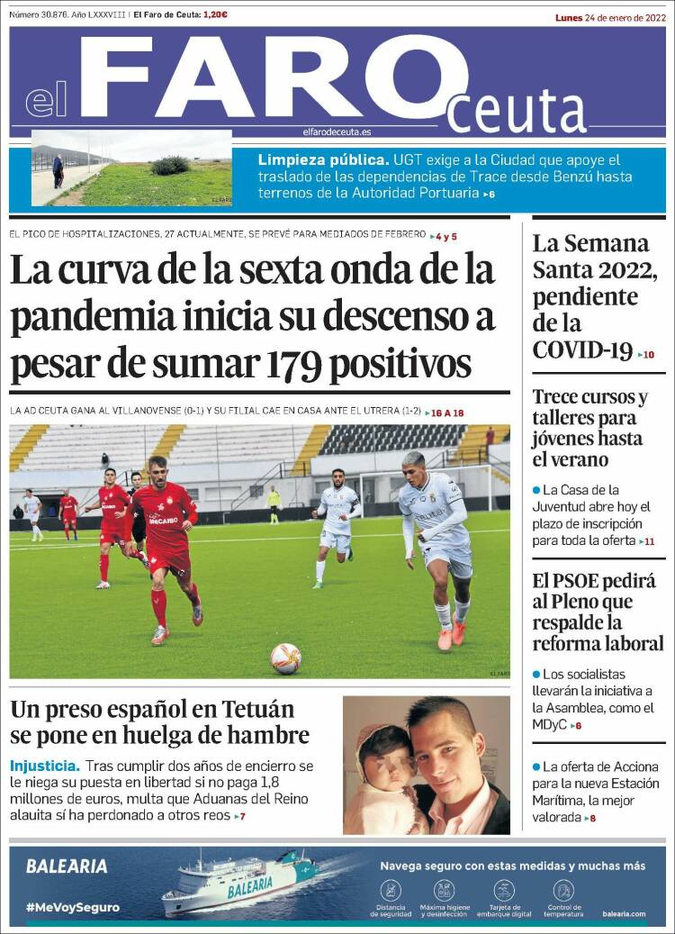 Portada de El Faro de Ceuta (Espa&ntilde;a)