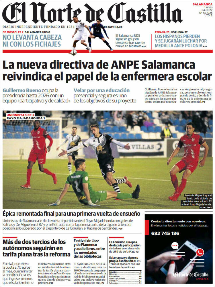 Portada de Norte de Castilla - Salamanca (Espa&ntilde;a)