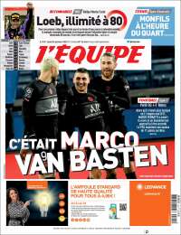 Portada de L'Equipe (Francia)